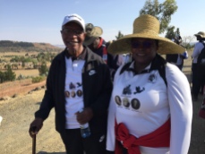 Former Prime Minister, Dr. Pakalitha Mosisili, and his daughter on the pilgrimage.